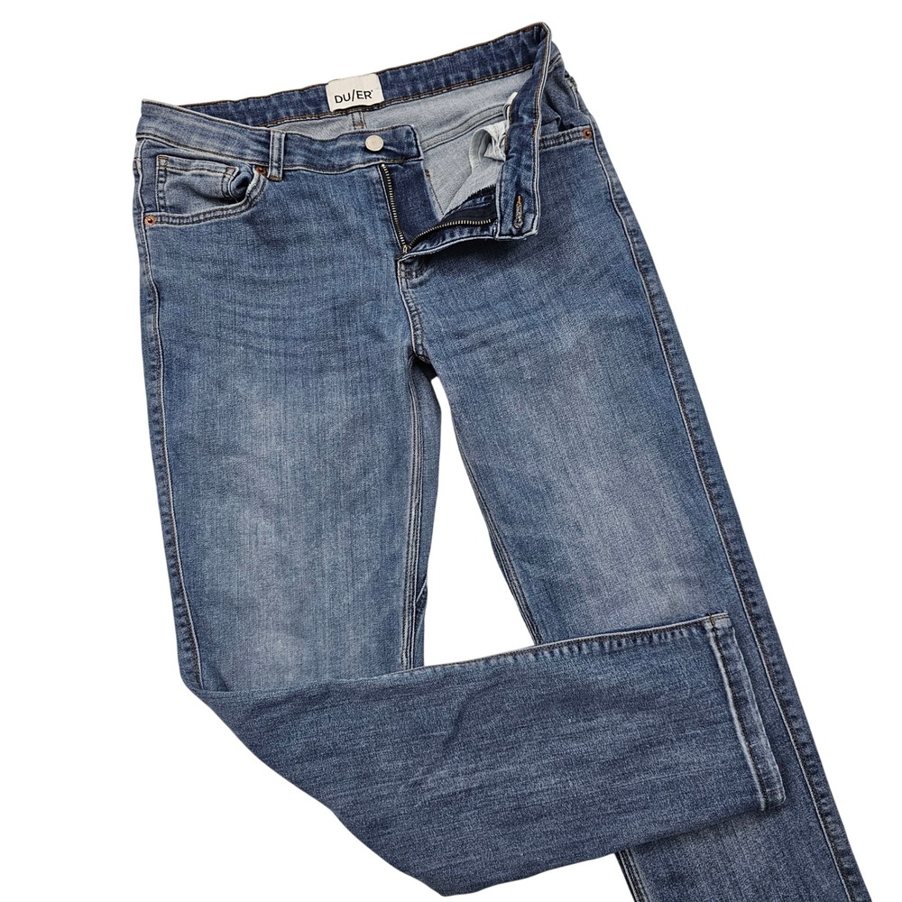 DU/ER Girlfriend Jeans Womens 30x29 Blue Performance Denim WFLR5001 Stretch